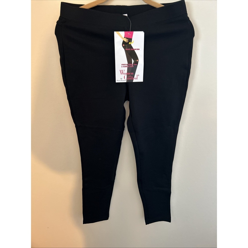 Women With Control Black Small Petite Leggings